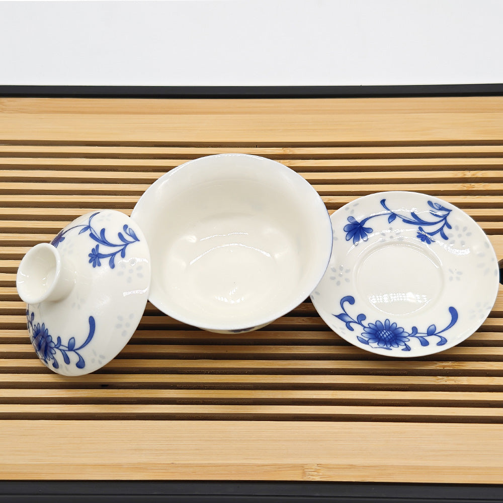 TEA TASTER GAIWAN Blue and white porcelain 90ML